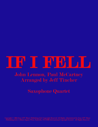 Book cover for If I Fell