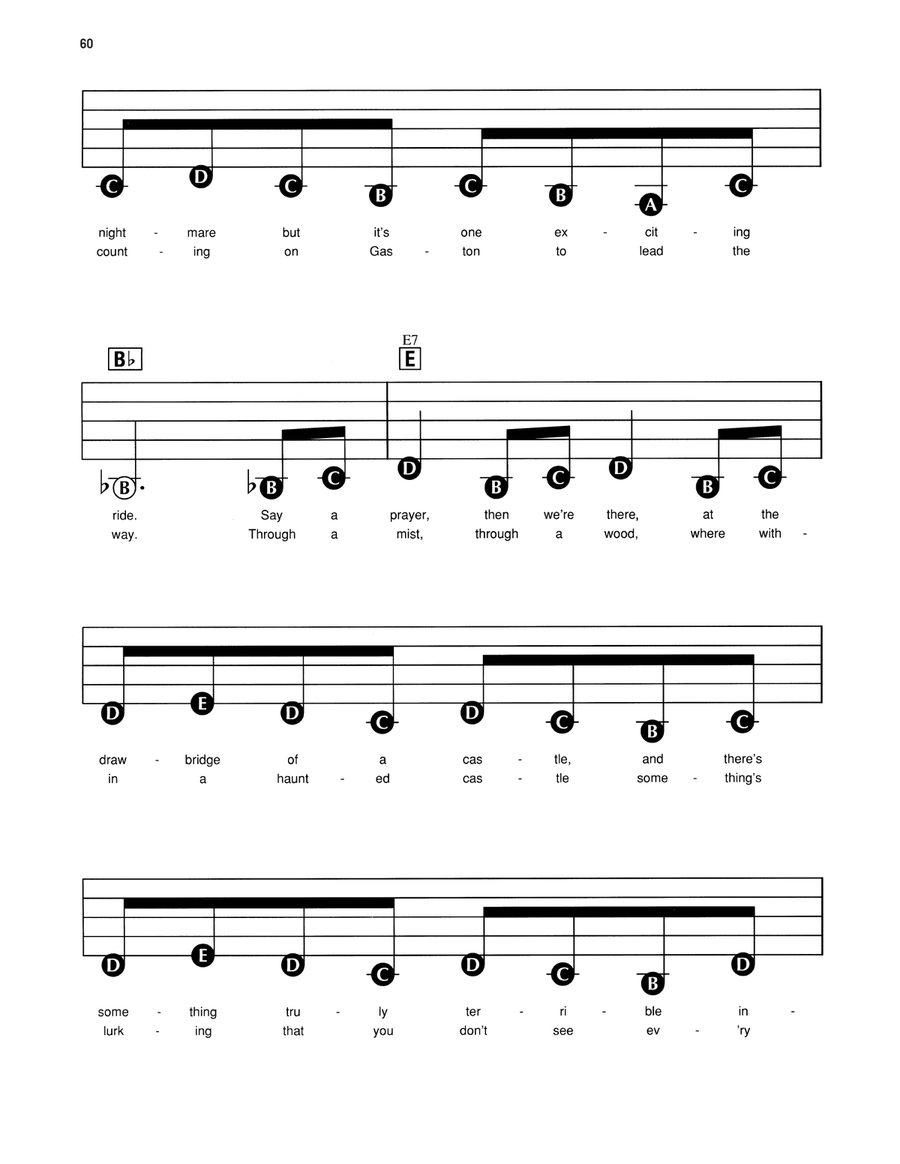 The Mob Song (from Beauty And The Beast) Electronic Keyboard scores gallery preview page 3