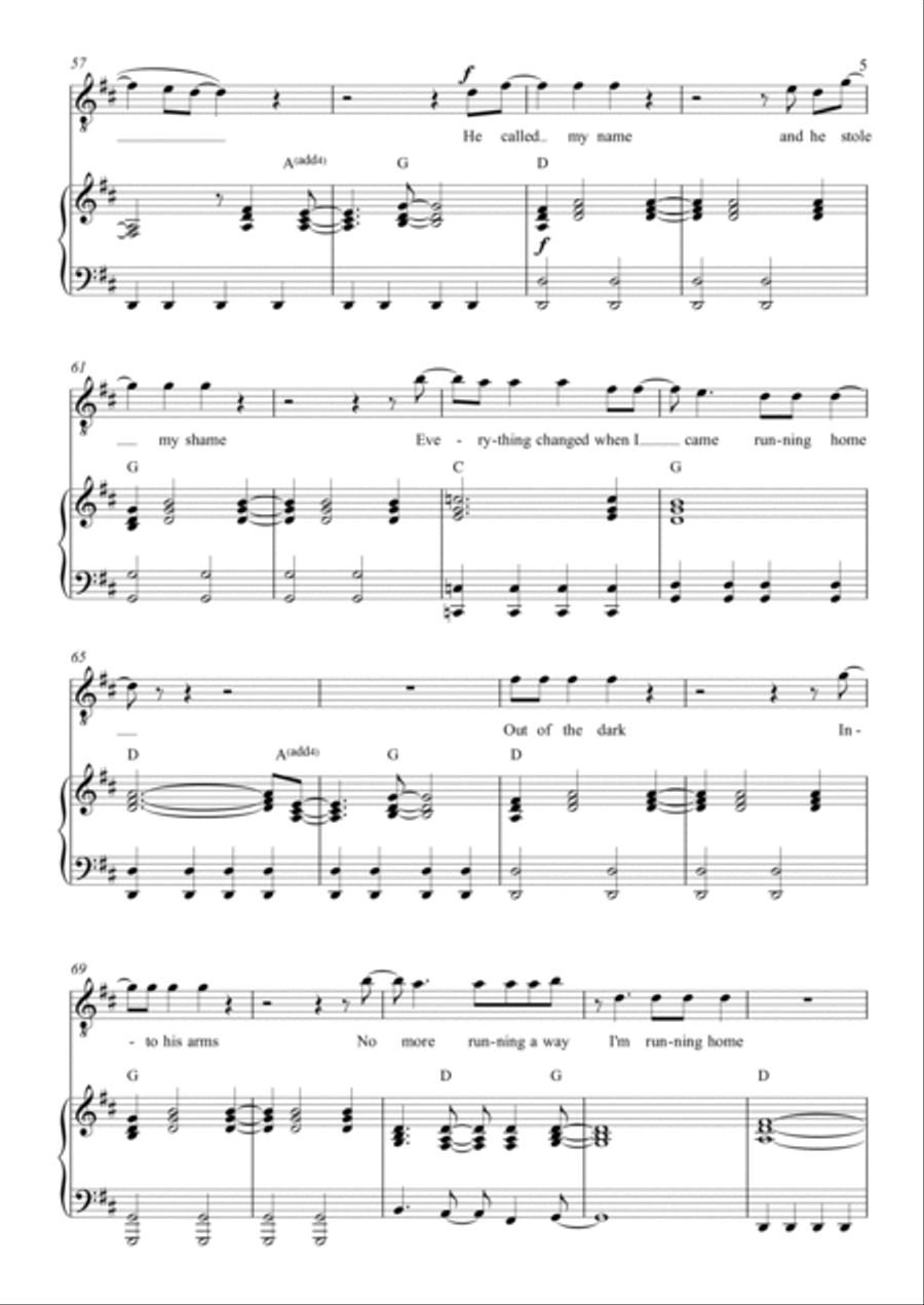 Running Home Piano, Vocal, Guitar scores gallery preview page 5