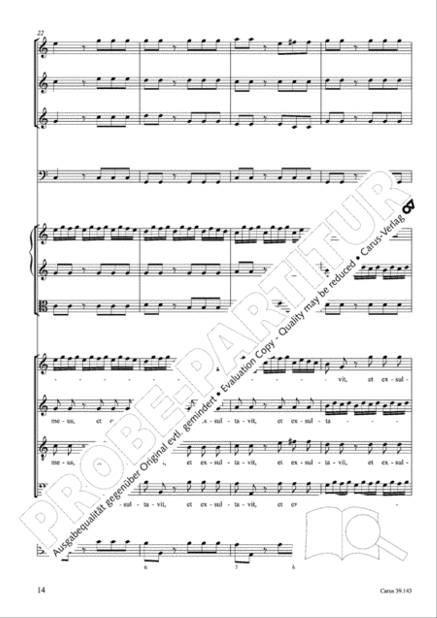 Magnificat in C major 4-Part scores gallery preview page 15