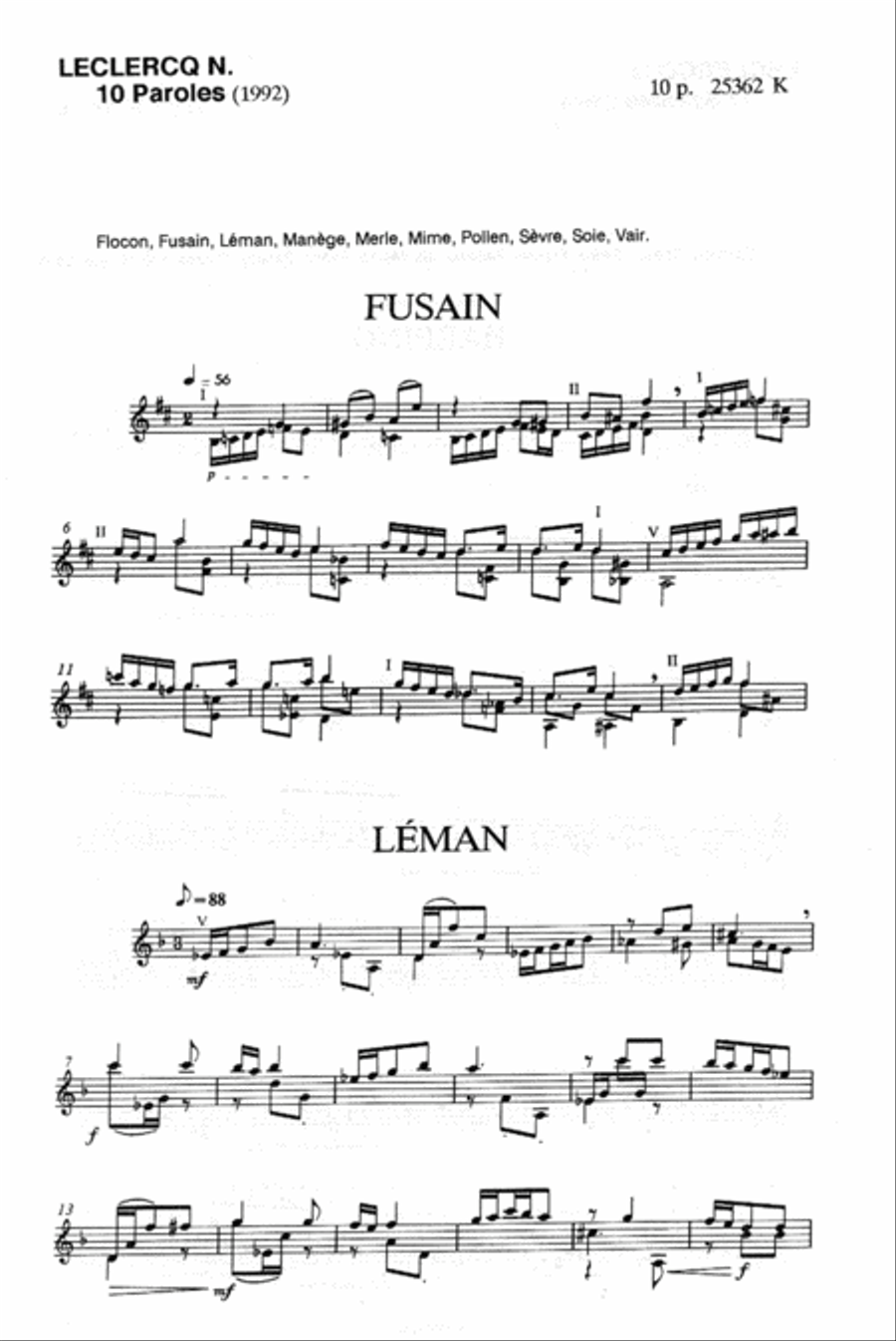 Paroles (10) Acoustic Guitar scores gallery preview page 2