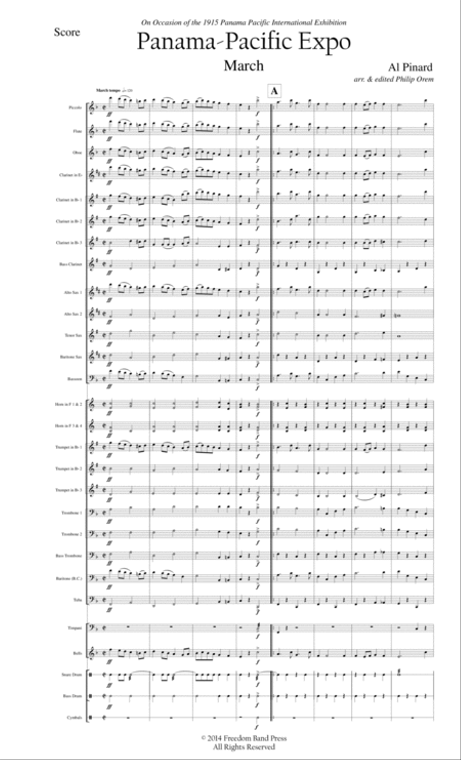 Panama-Pacific Expo March Concert Band scores gallery preview page 3