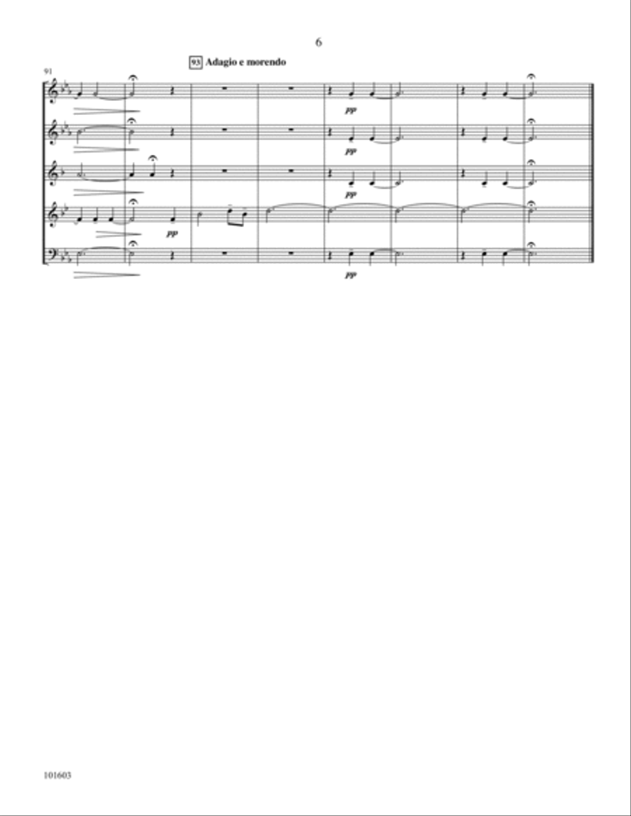 Amazing Grace Woodwind Quintet scores gallery preview page 6