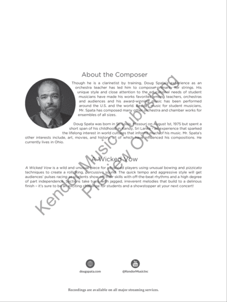 Wicked Vow (Score) Wicked Vow (Score) String Orchestra scores gallery preview page 3