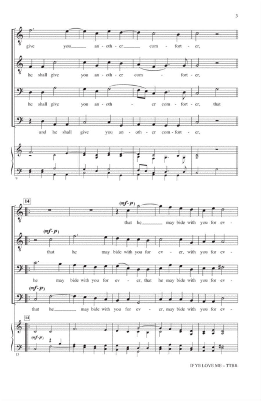 If Ye Love Me If Ye Love Me TTBB scores gallery preview page 2