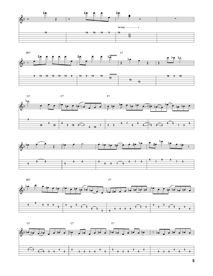 Take The Coltrane Electric Guitar scores gallery preview page 5