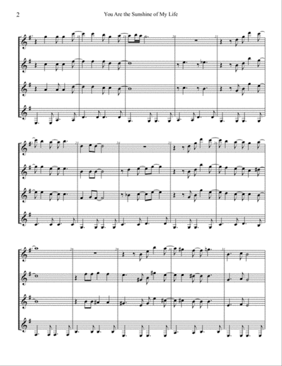 You Are The Sunshine Of My Life Electric Guitar scores gallery preview page 2