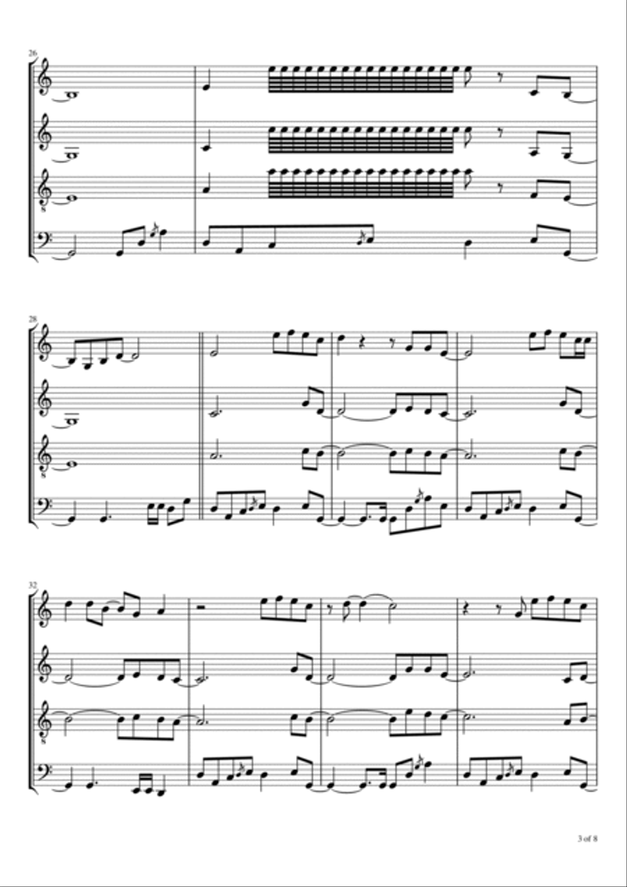 Holding Back The Years Woodwind Quartet scores gallery preview page 4