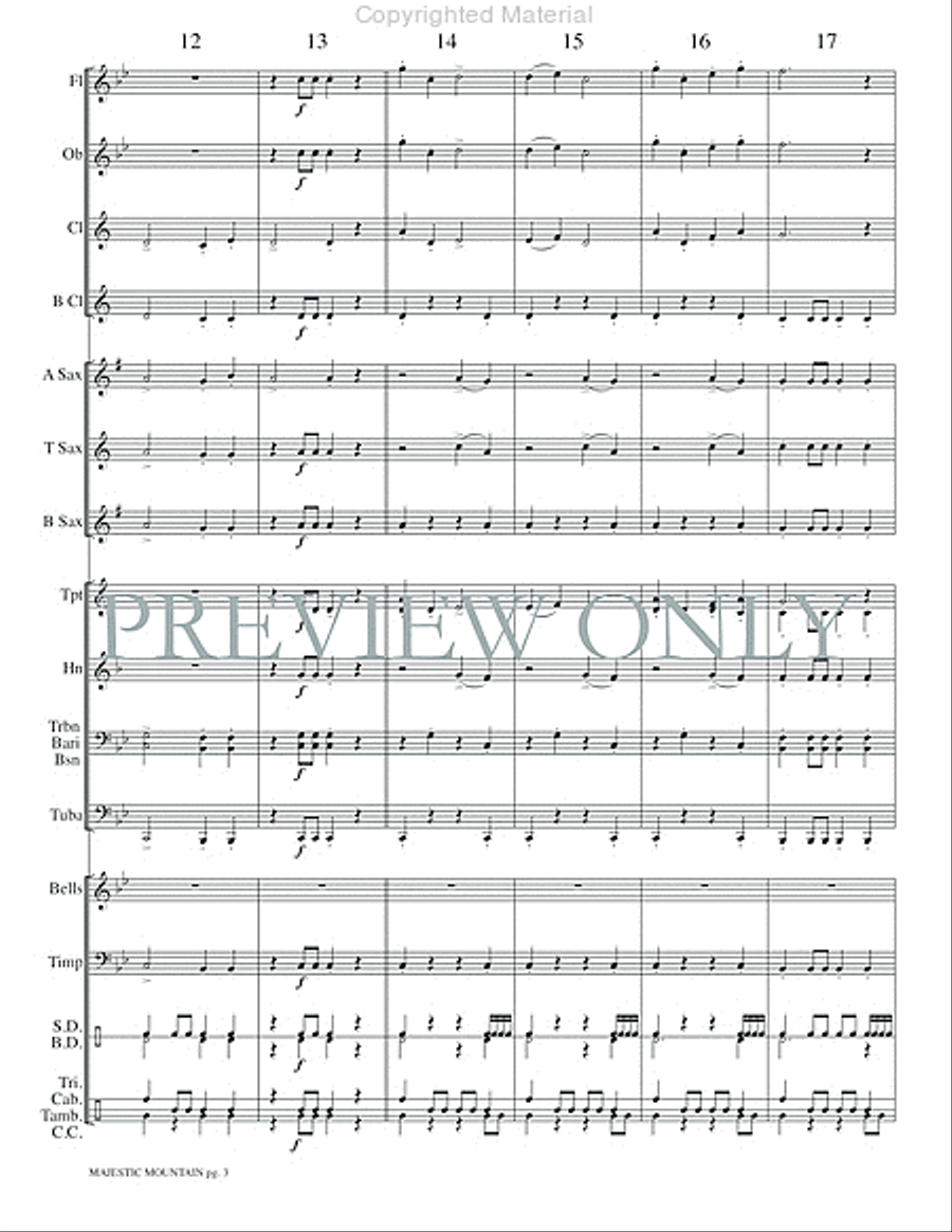 Majestic Mountain Majestic Mountain Concert Band scores gallery preview page 6