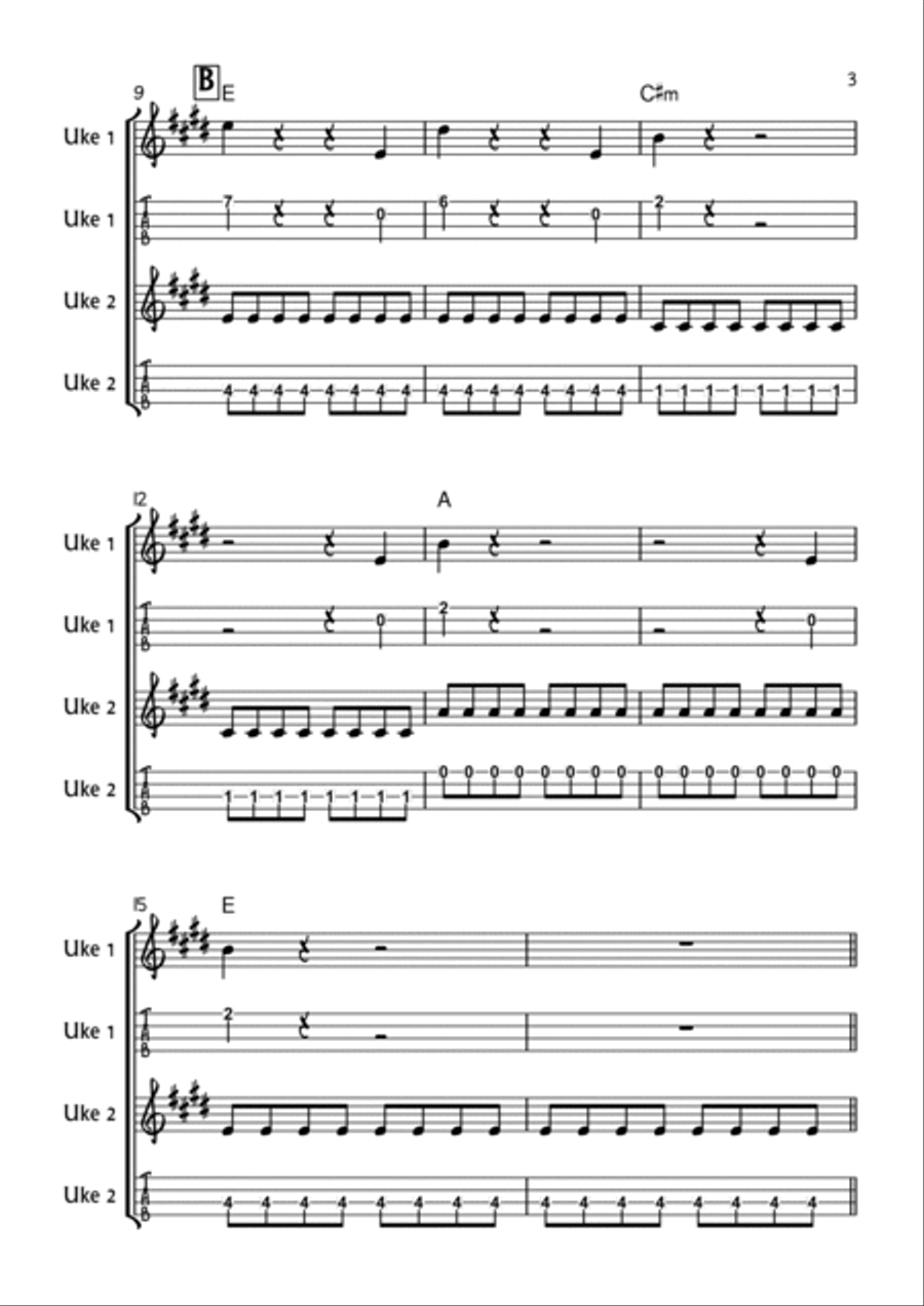 Dakota Ukulele scores gallery preview page 3