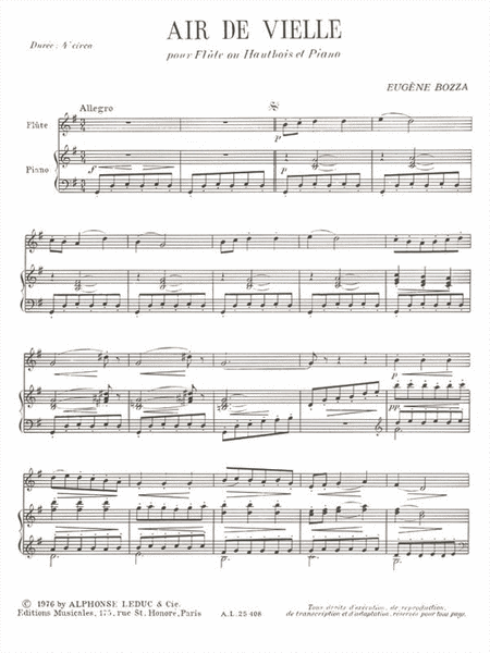 Air De Vielle (flute & Piano)