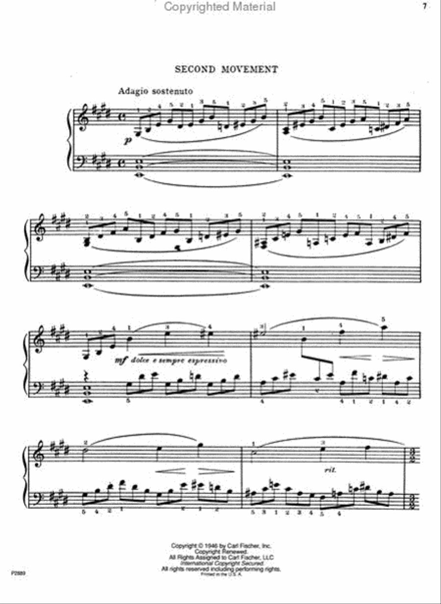 Themes From The Second Piano Concerto Piano Solo scores gallery preview page 3