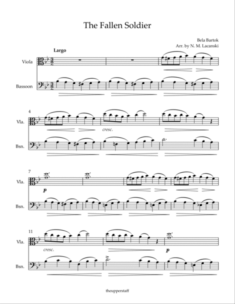 The Fallen Soldier The Fallen Soldier Bassoon scores gallery preview page 2
