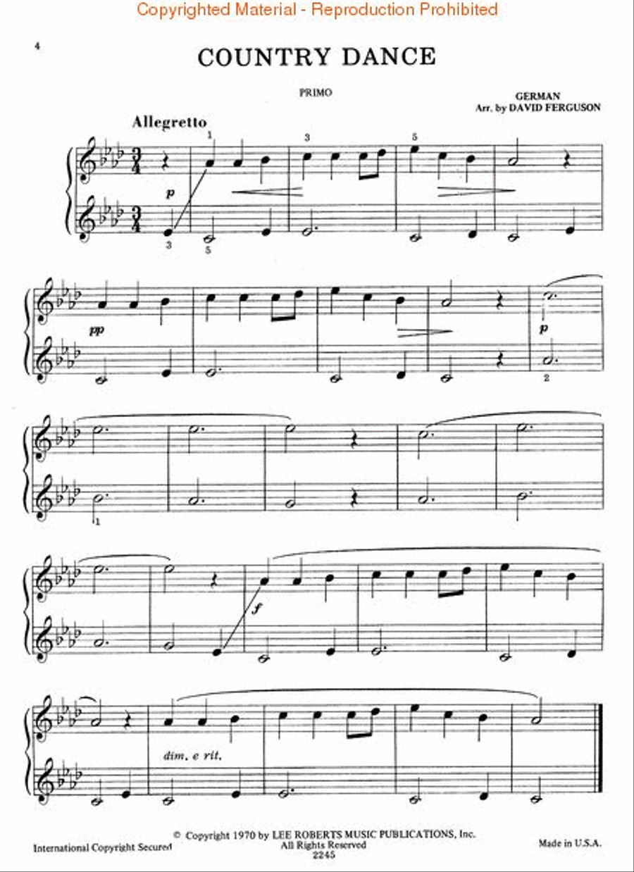 British Folk Song & Country Dance Piano Method scores gallery preview page 2
