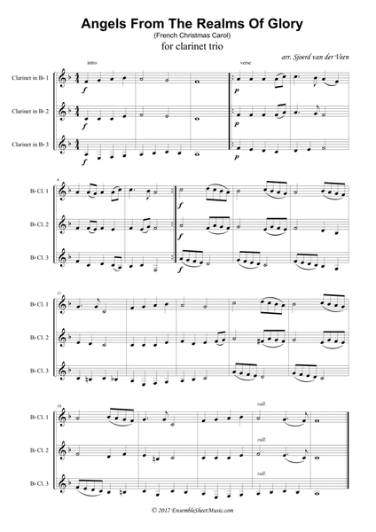 14 Christmas Carols for clarinet trio (easy) image number null