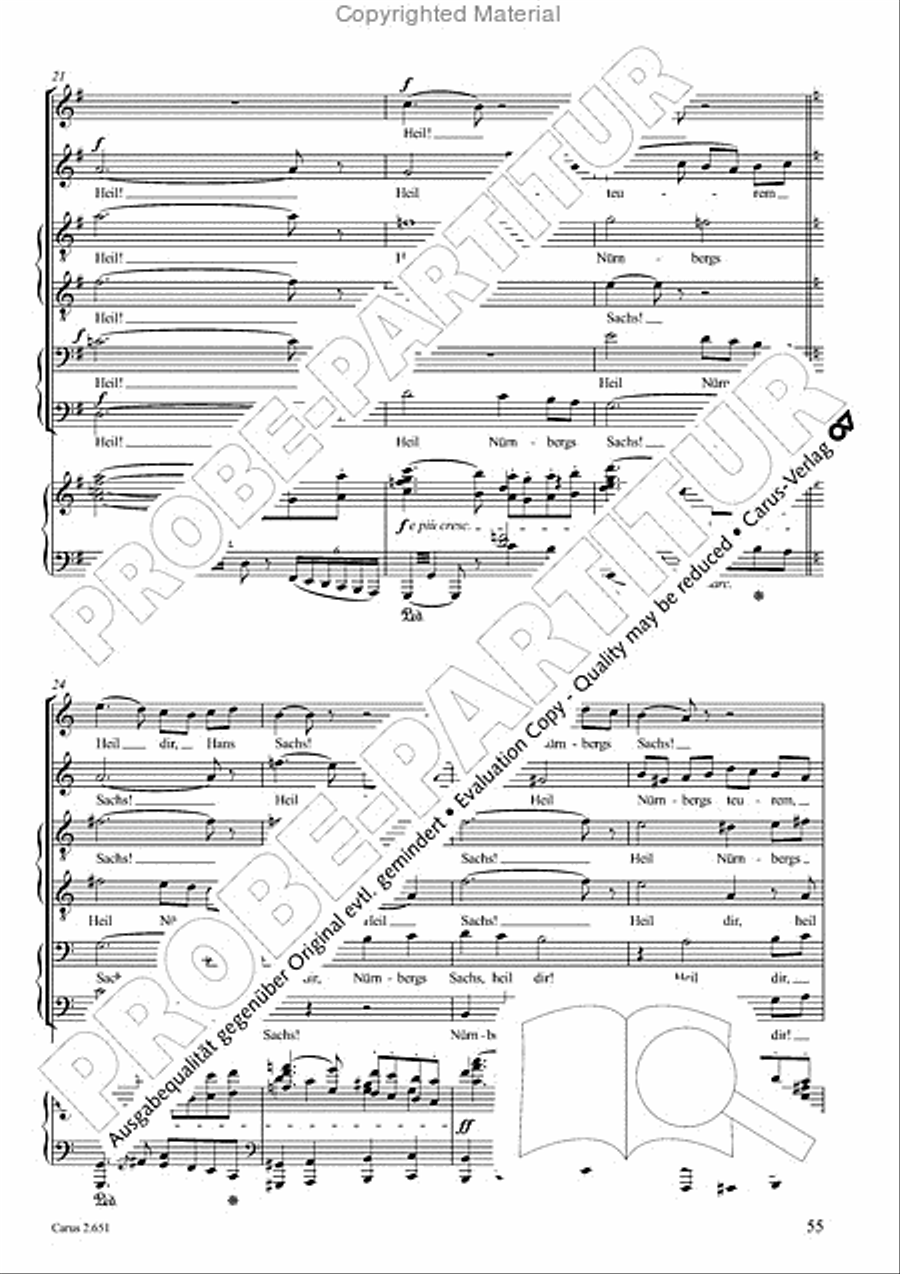 Choral collection Great Opera Choruses - Richard Wagner (choir & piano) Choir scores gallery preview page 56