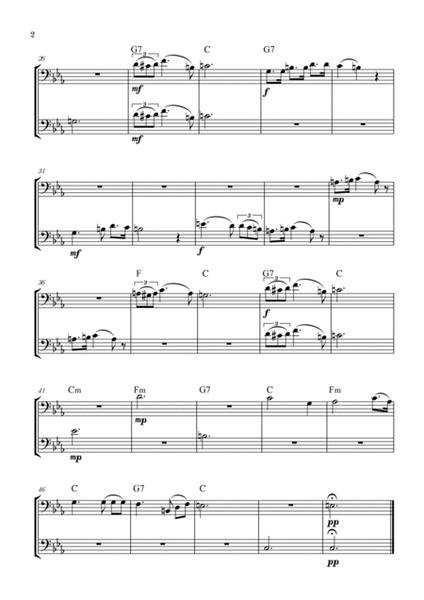 Serenade | Schubert | String bass duet | Chords image number null