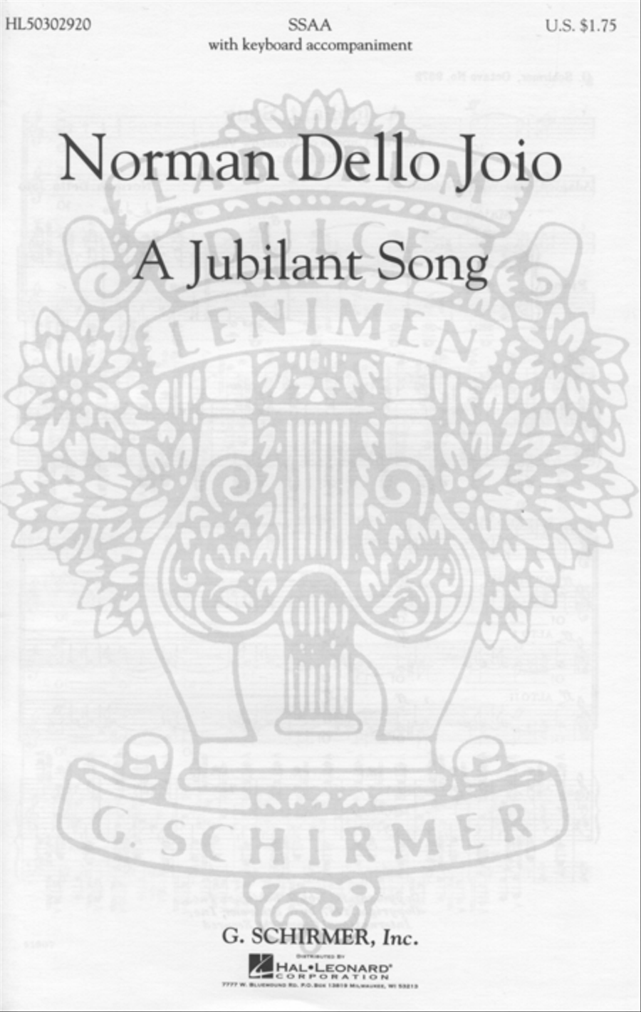 Jubilant Song, A SSAA scores gallery preview page 1