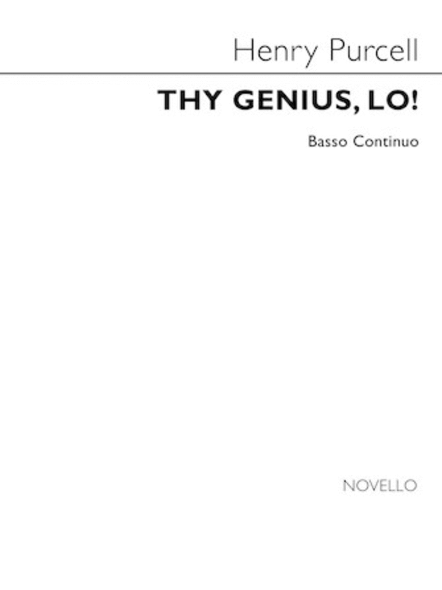 Thy Genius, Lo! Thy Genius, Lo! Basso Continuo scores gallery preview page 1