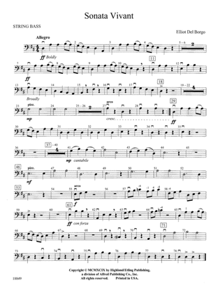 Sonata Vivant: String Bass