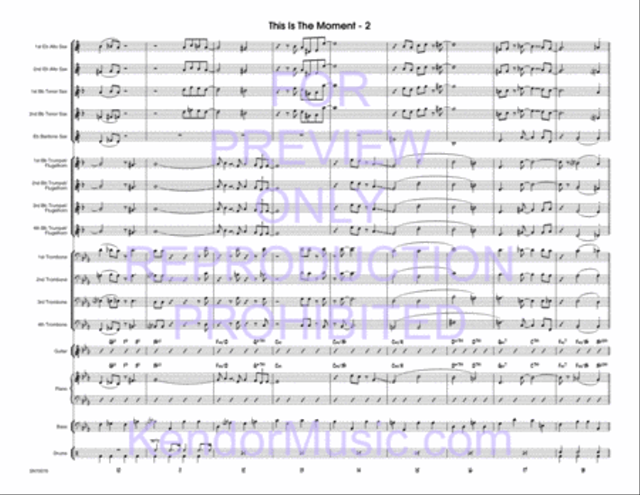 This Is The Moment (Young Version) (Full Score) Jazz Ensemble scores gallery preview page 4