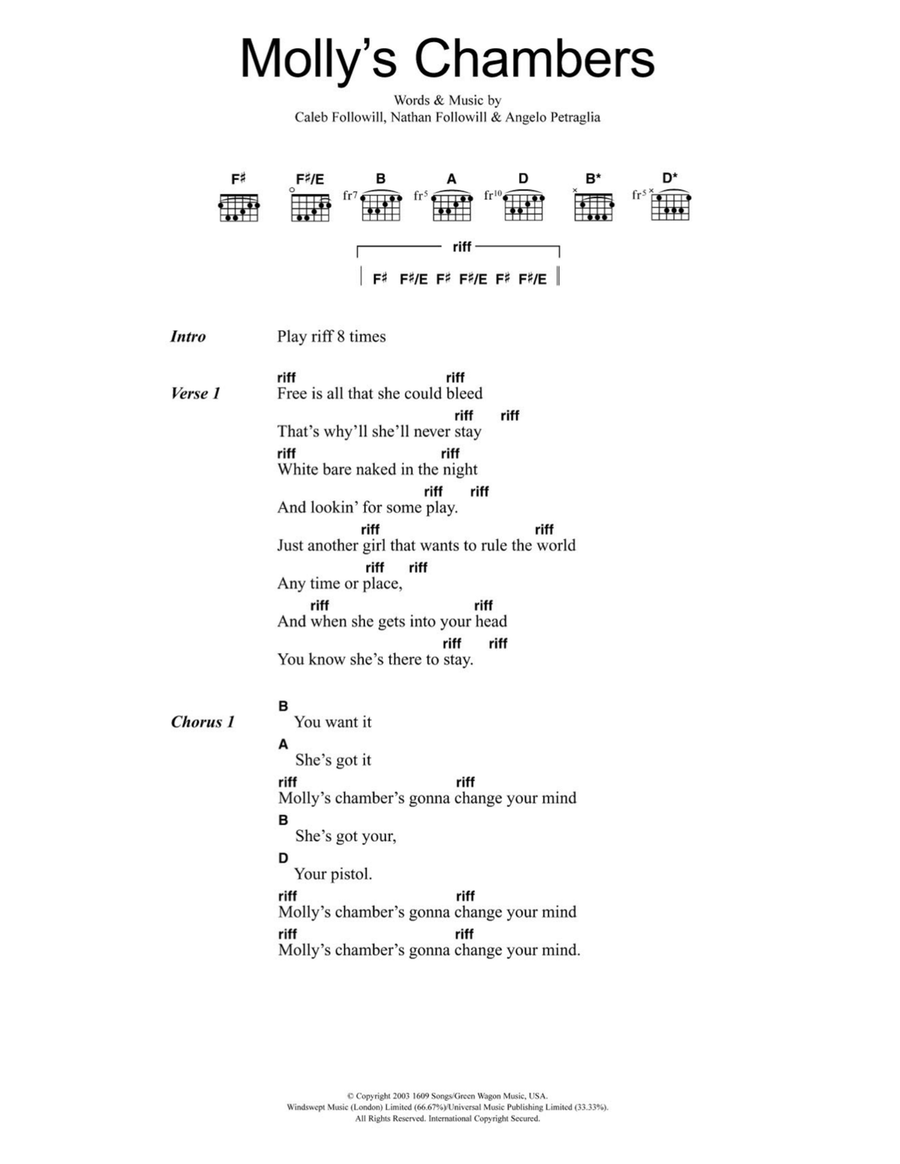 Molly's Chambers Molly's Chambers Acoustic Guitar scores gallery preview page 1