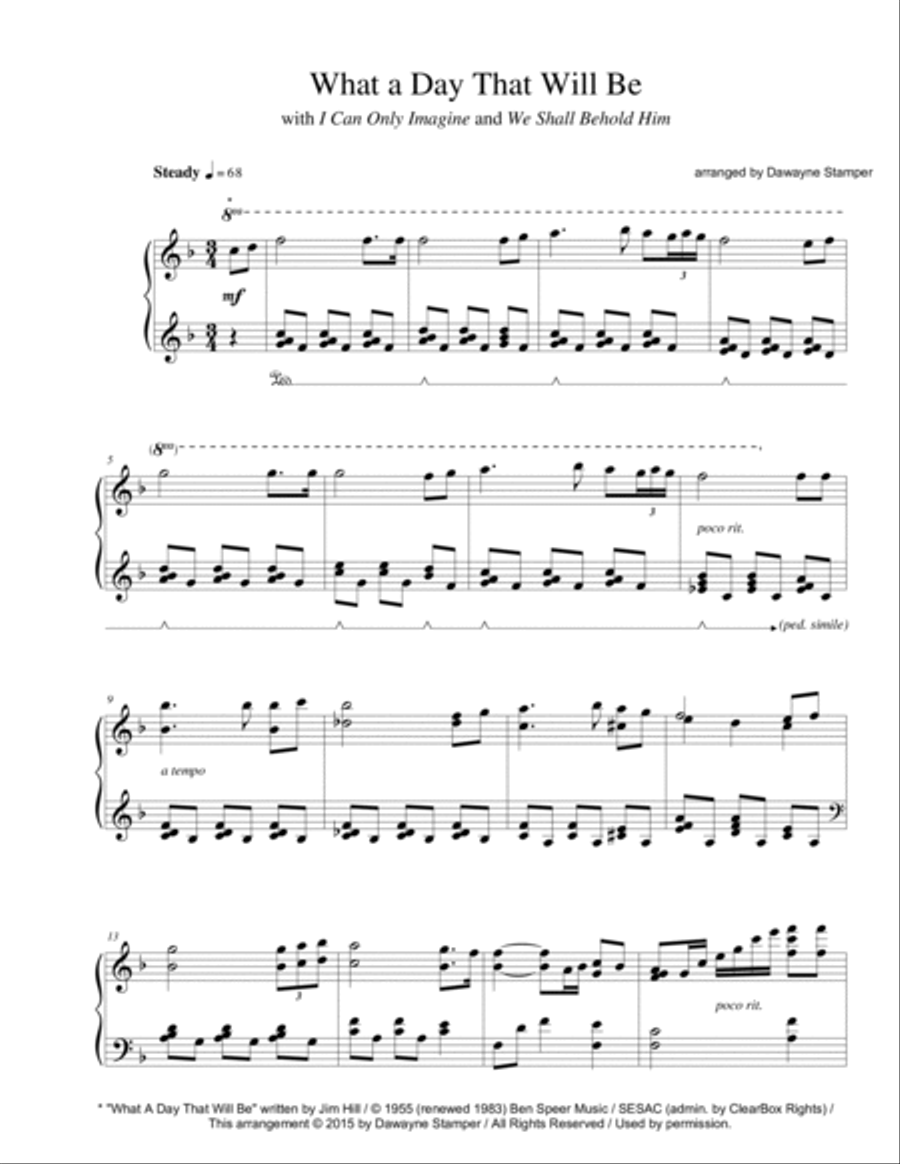 What A Day That Will Be Piano Solo scores gallery preview page 2