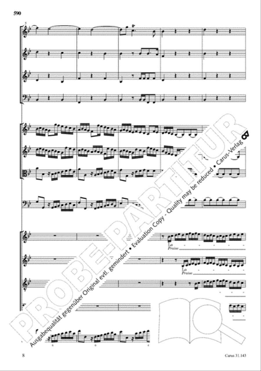 The Complete Sacred Vocal Works (Das geistliche Vokalwerk) Voice scores gallery preview page 591