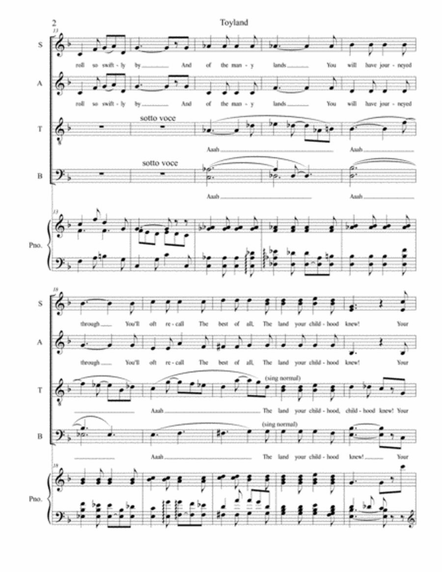 Toyland (for SATB - with divisi) image number null