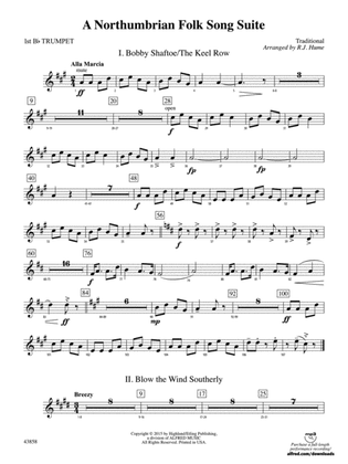 A Northumbrian Folk Song Suite: 1st B-flat Trumpet