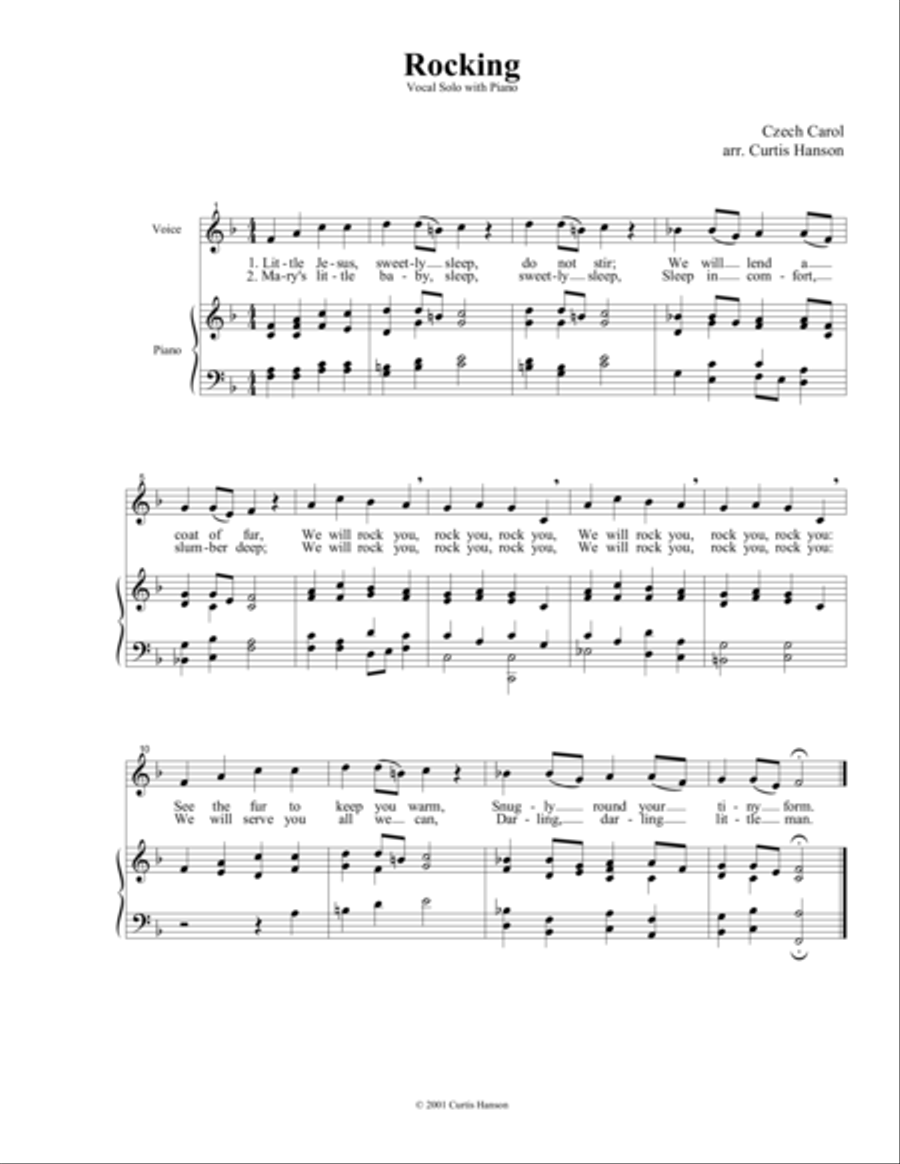 Rocking Rocking Voice Solo scores gallery preview page 1