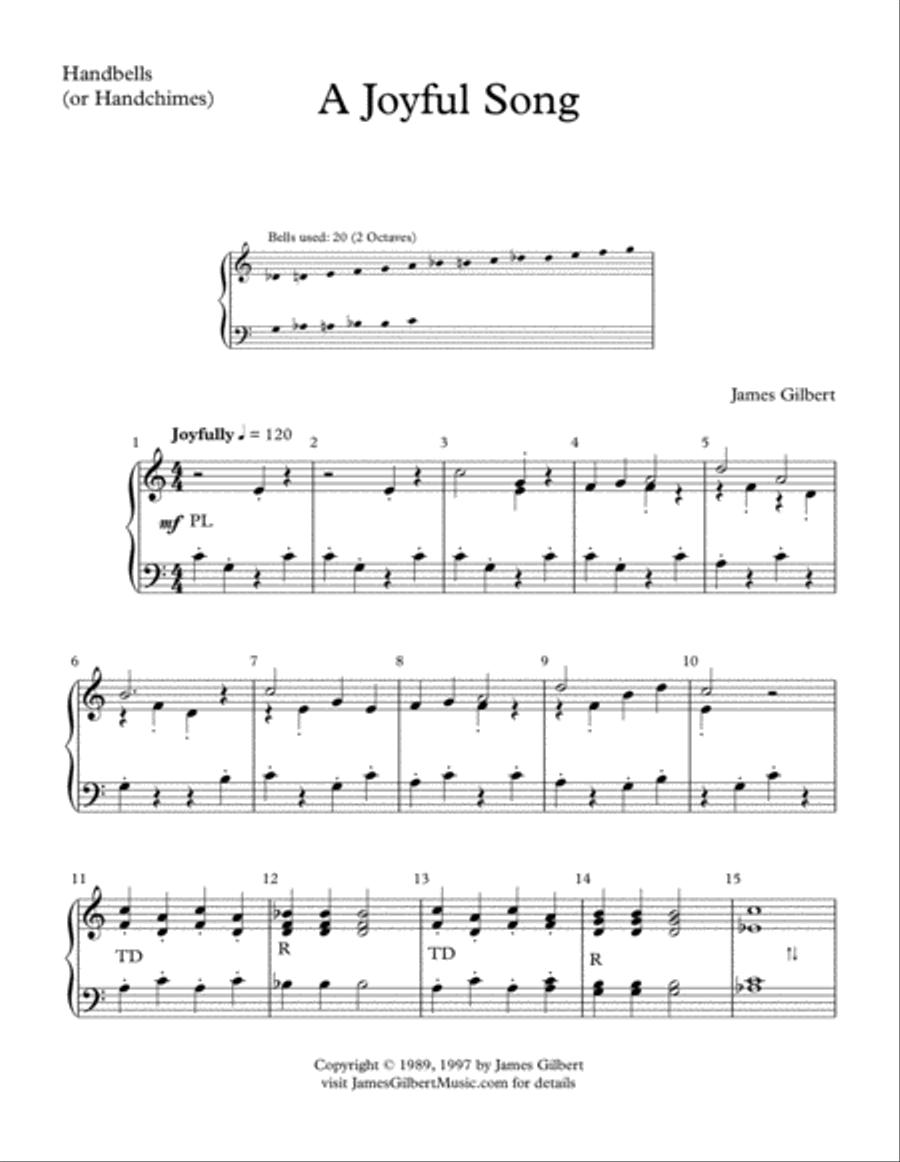 A Joyful Song Handbell Choir scores gallery preview page 1