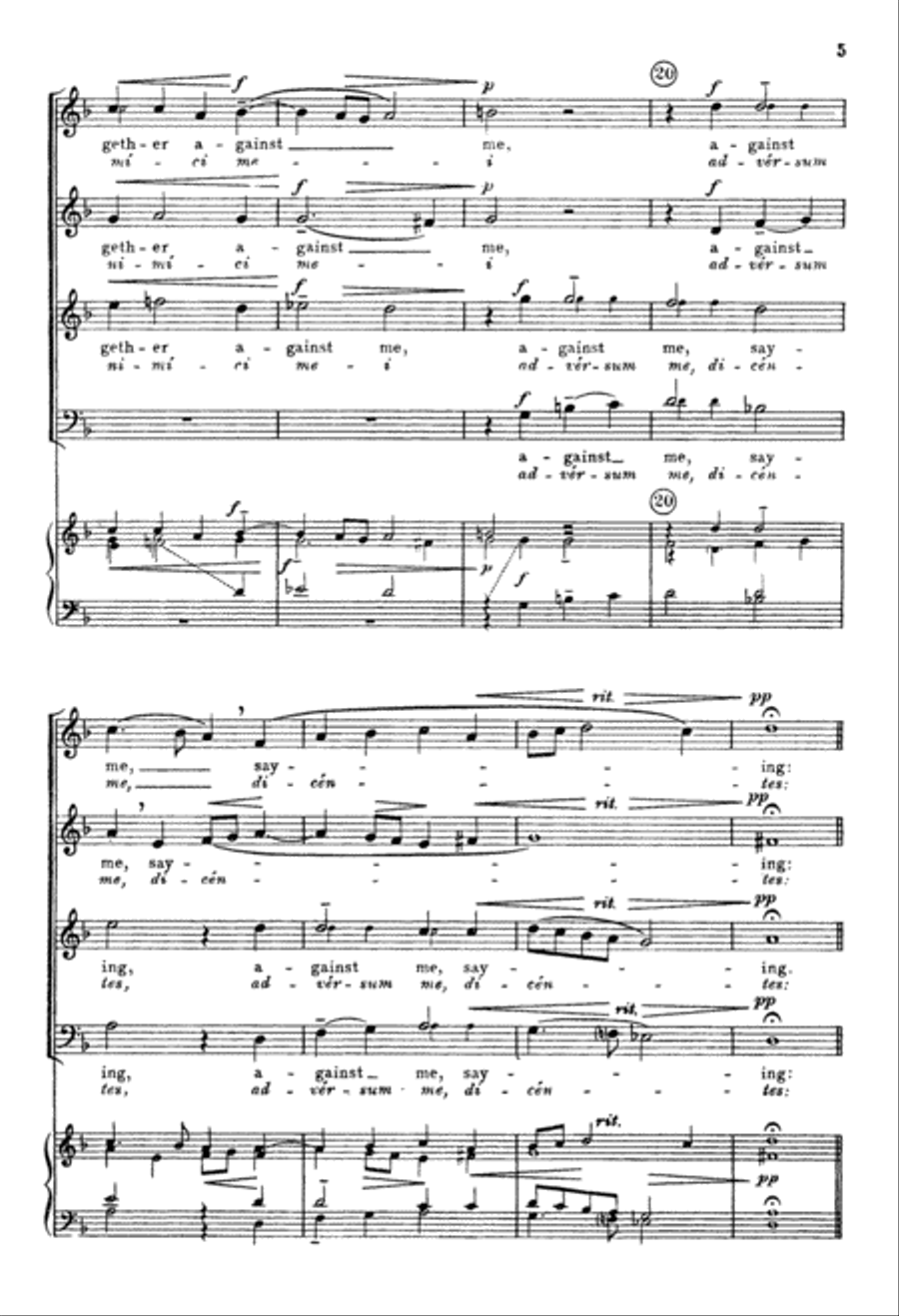 I Was Like an Innocent Lamb (Eram quasi agnus) 4-Part scores gallery preview page 5