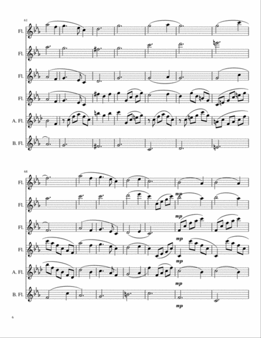 Once Upon A December from the Twentieth Century Fox Motion Picture ANASTASIA Woodwind Ensemble scores gallery preview page 6