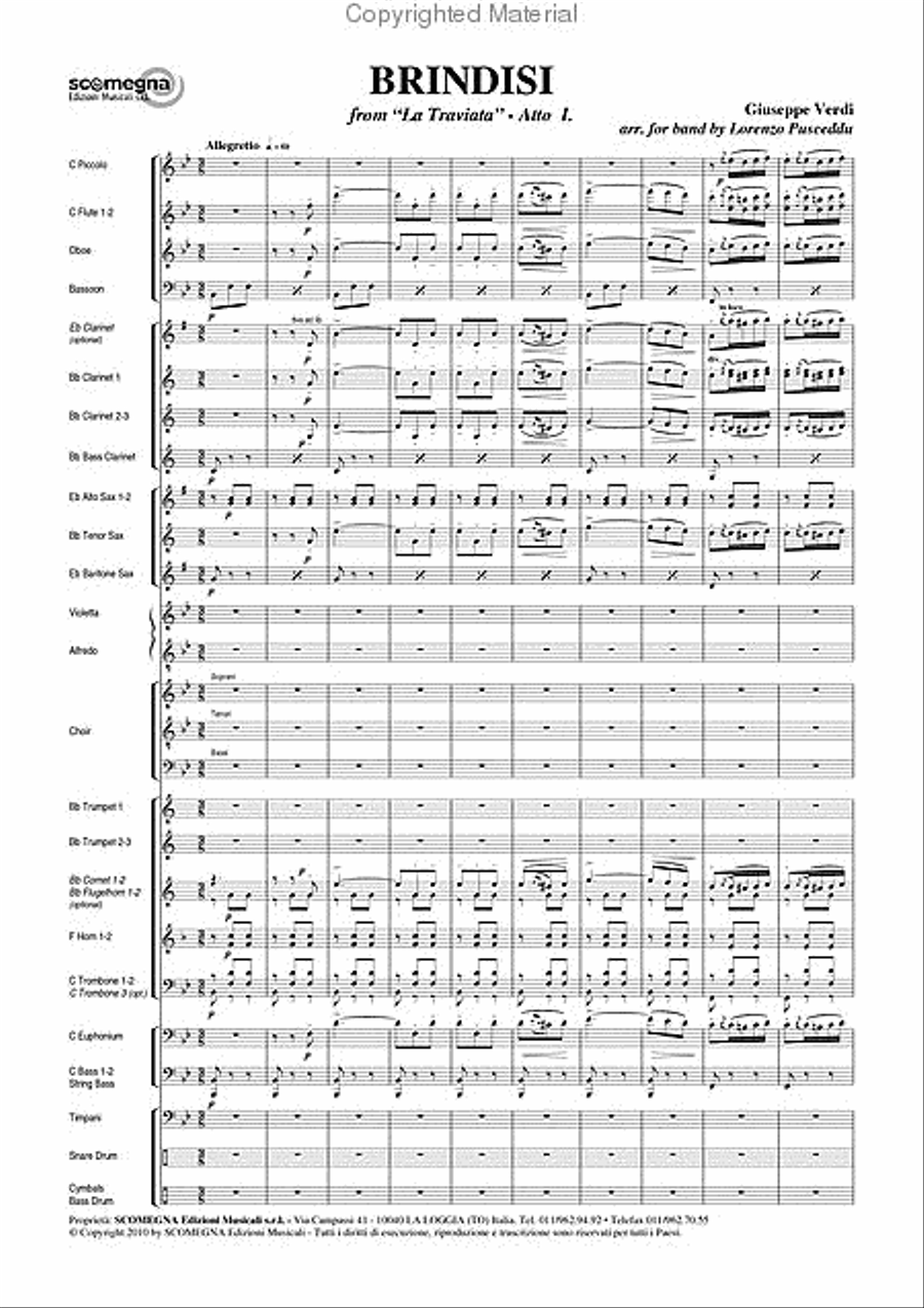 Brindisi From La Traviata 4-Part scores gallery preview page 3