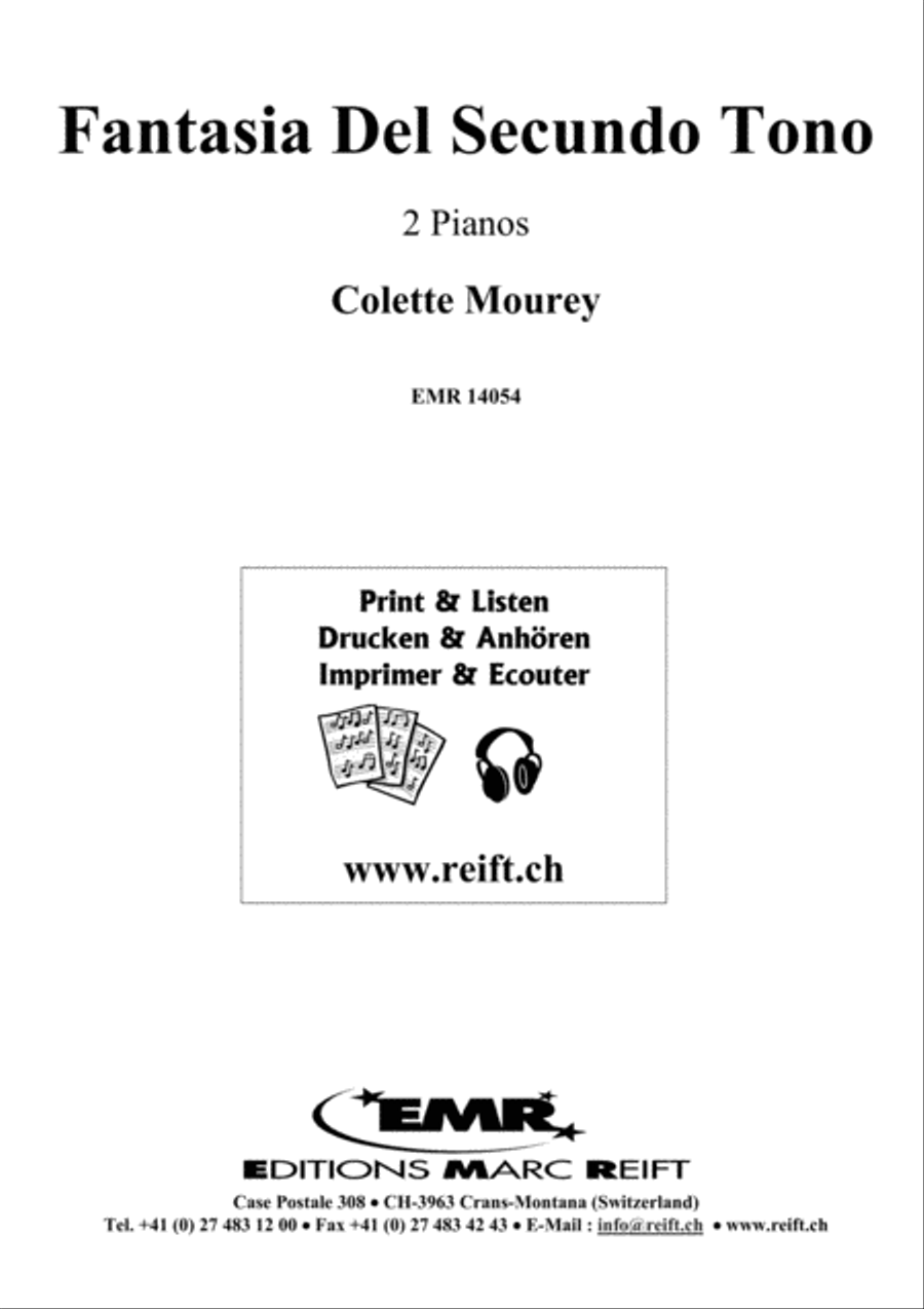 Fantasia Del Secundo Tono Piano Duet scores gallery preview page 2