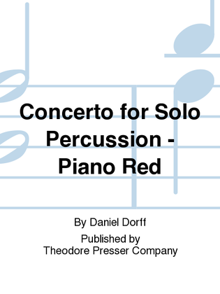 Concerto For Solo Percussion And Orchestra
