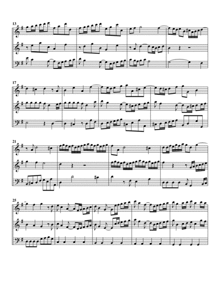Trio sonata for 2 flutes and continuo, Graun WV D:XV:150, G major