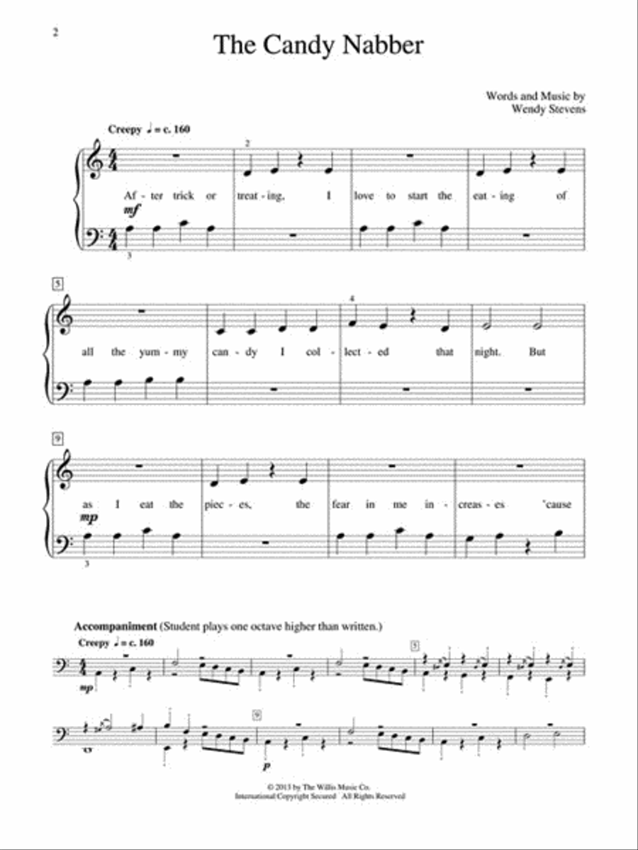 The Candy Nabber Easy Piano scores gallery preview page 2