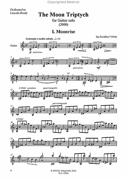 The Moon Triptych für Gitarre solo (2000)