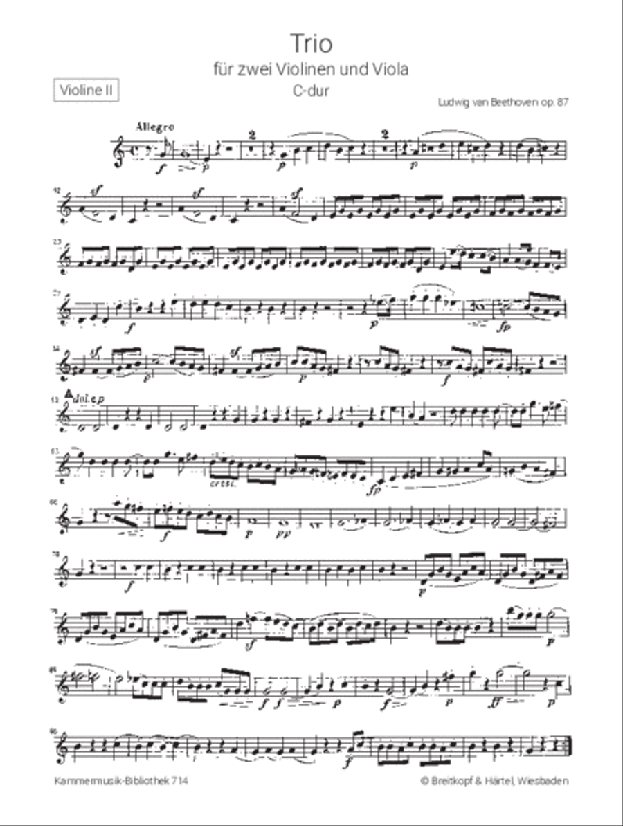 Trio in C major Op. 87 Score scores gallery preview page 2