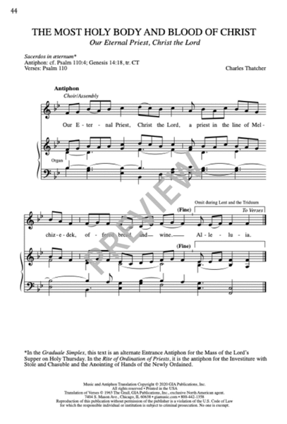 Entrance Antiphons for the Church Year