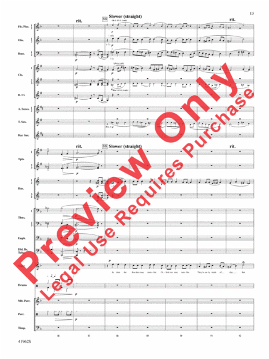 A Gershwin Tribute to Love Concert Band scores gallery preview page 14