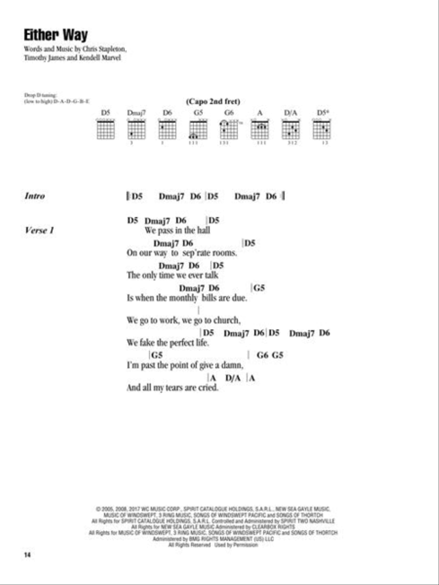 Chris Stapleton Electric Guitar scores gallery preview page 5