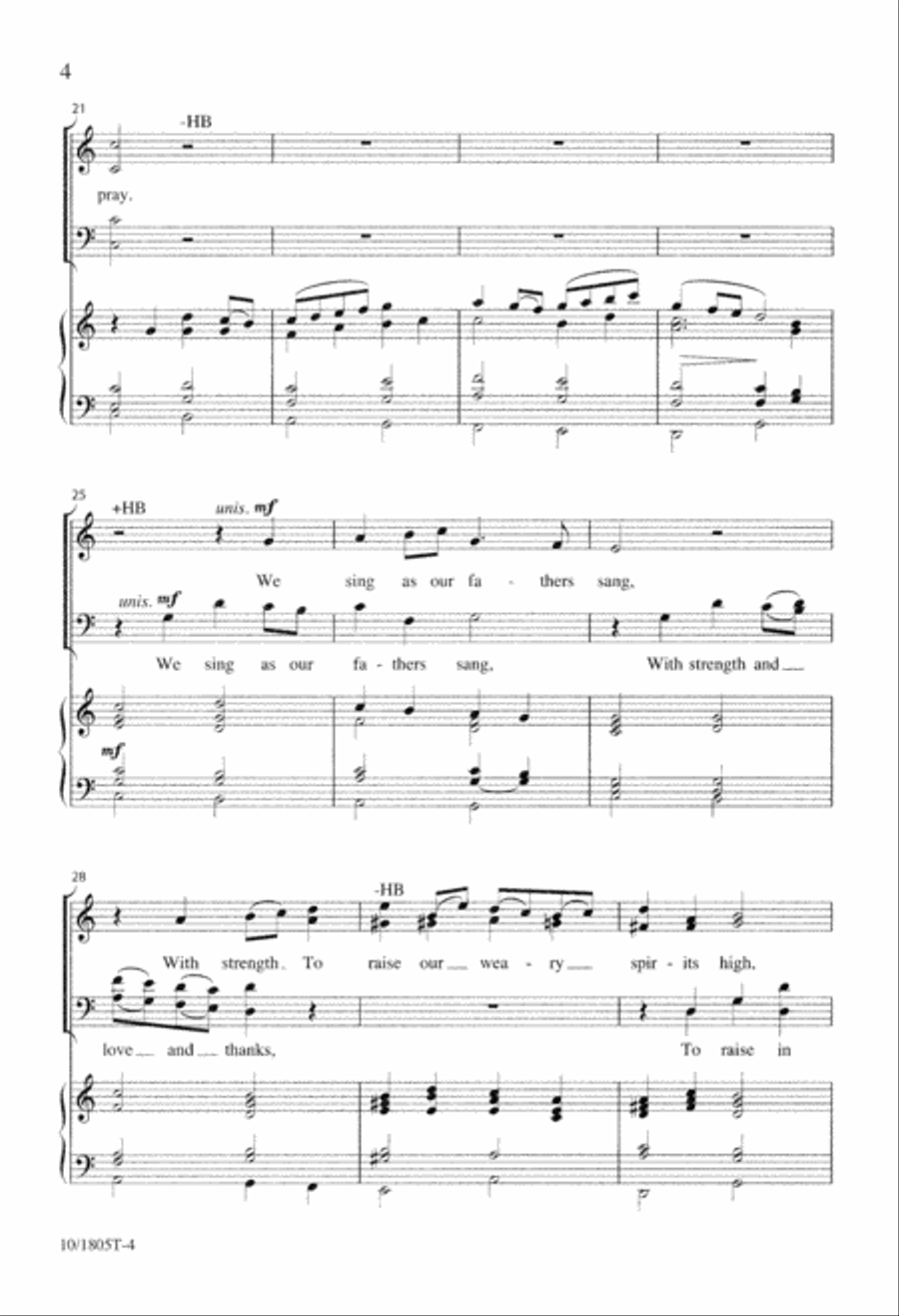 Hymn of Dedication 4-Part scores gallery preview page 4