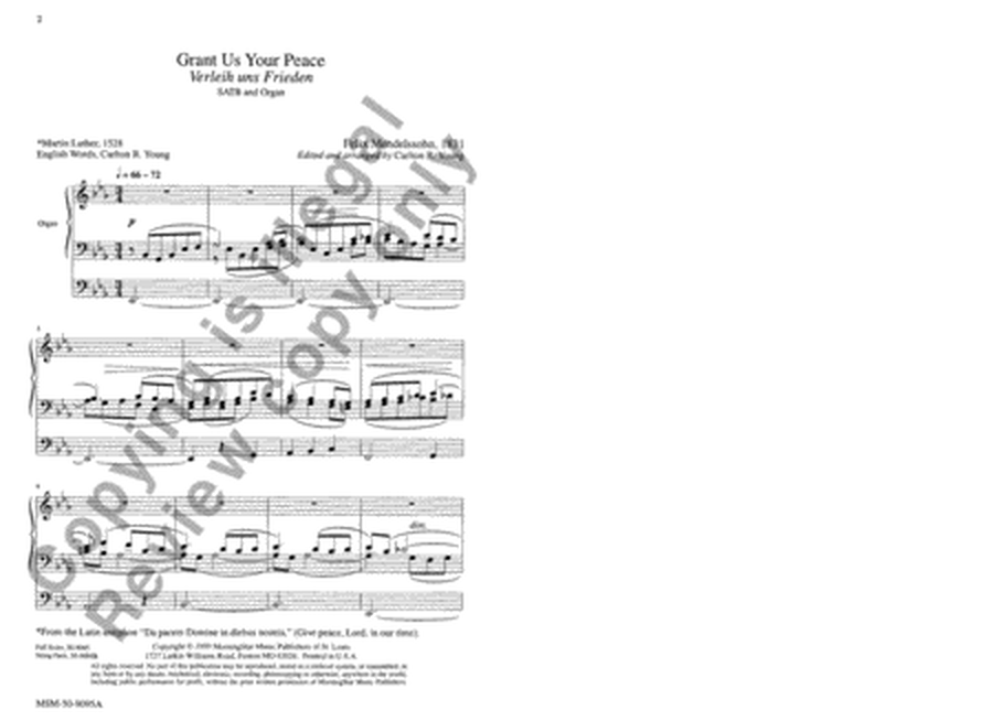 Grant Us Your Peace (Choral Score)