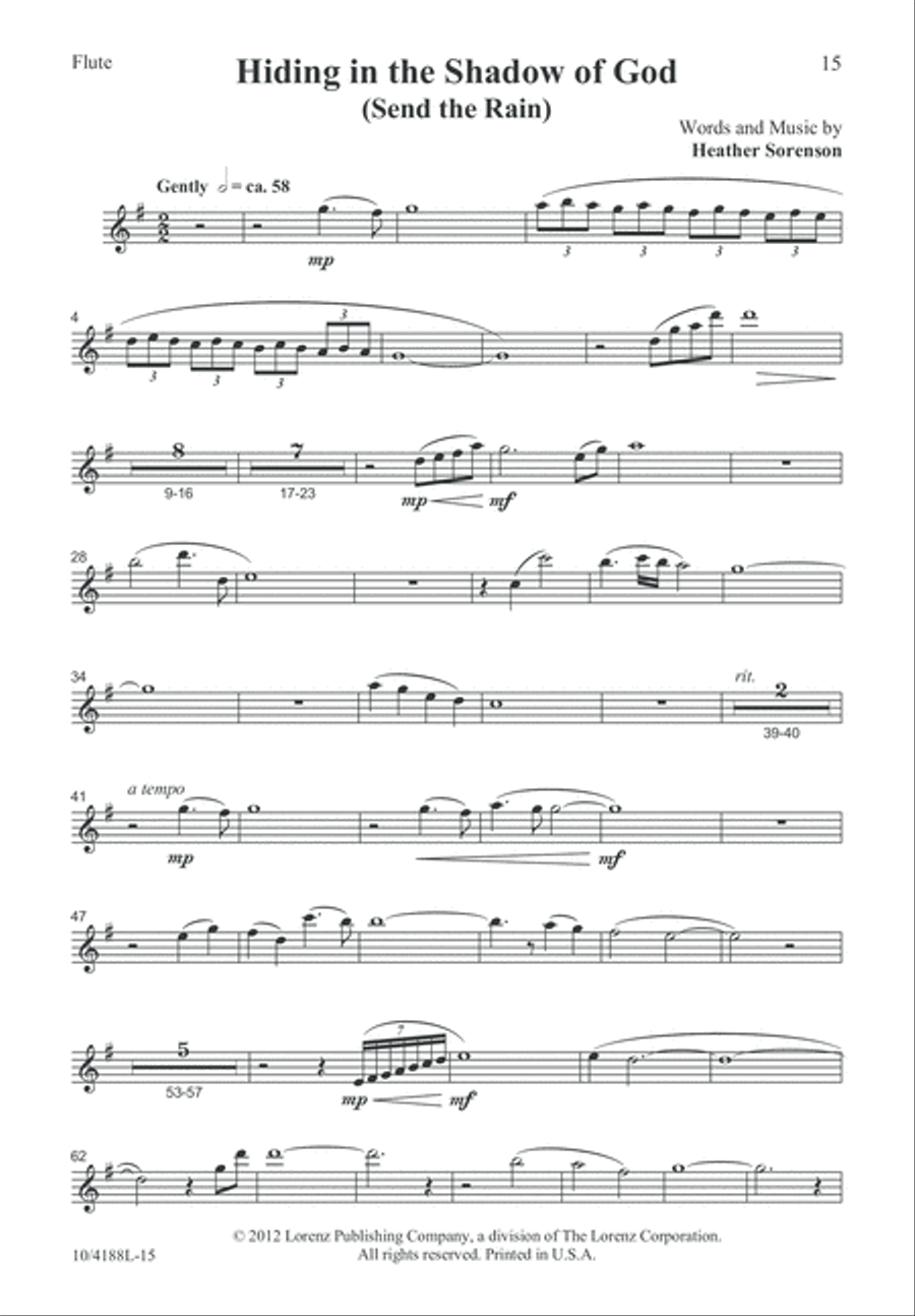 Hiding in the Shadow of God 4-Part scores gallery preview page 16
