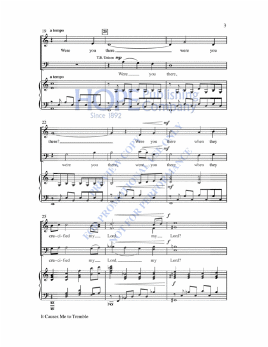It Causes Me To Tremble (Were You There) 4-Part scores gallery preview page 4