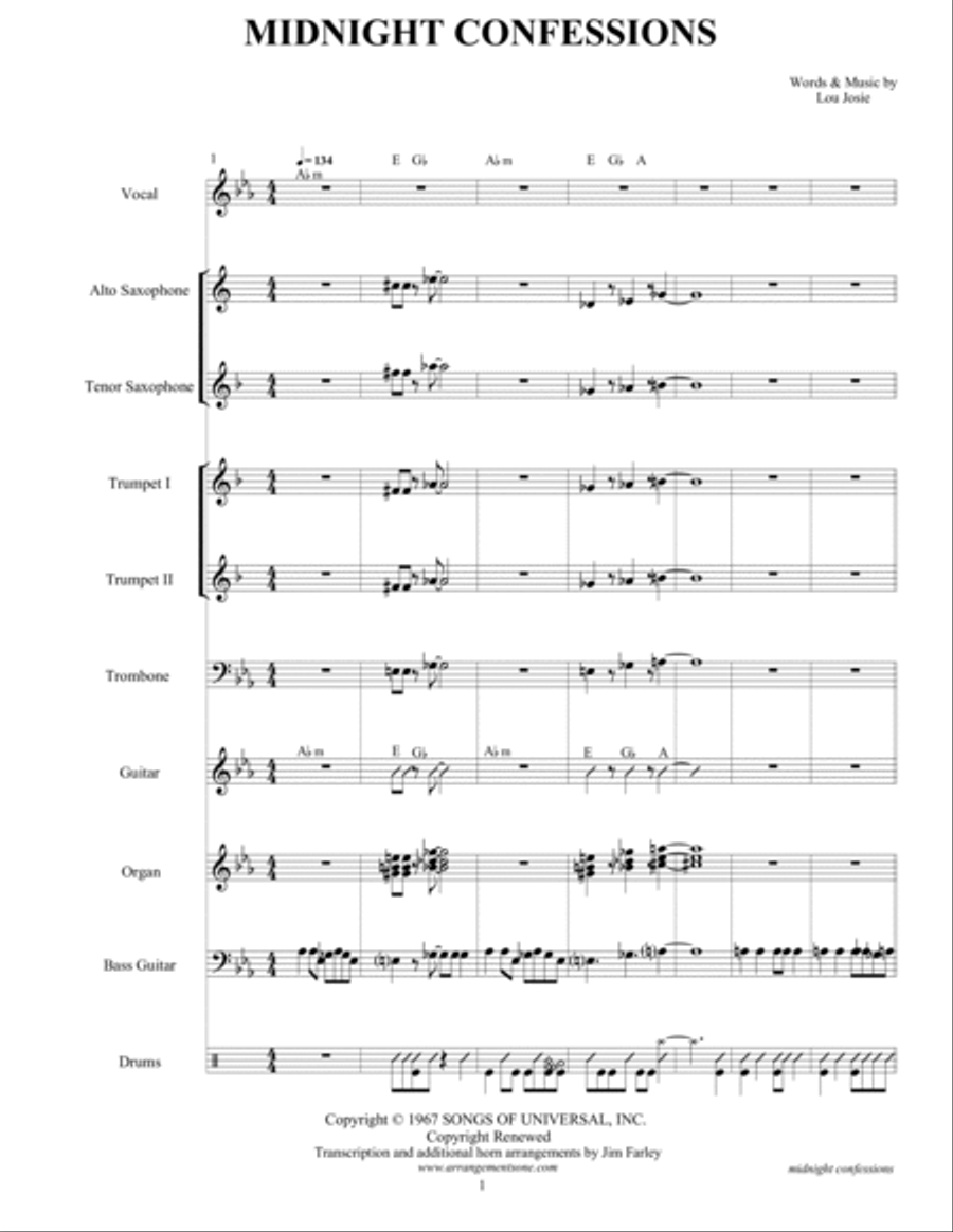 Midnight Confessions Large Ensemble scores gallery preview page 3