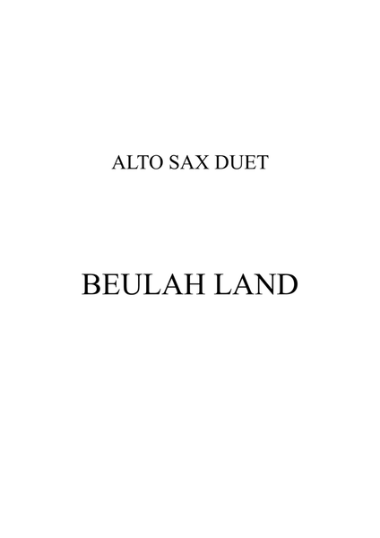 Beulah Land - ALTO SAX image number null